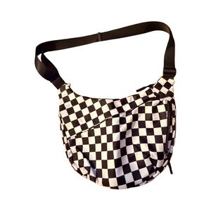 Stylish Black and White Checkered Women's Bag
